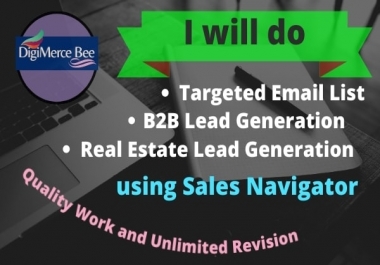 I will do b2b lead generation for your business professionally