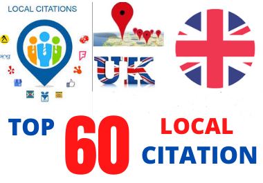 I will create the best UK 60 local citations to rank your business