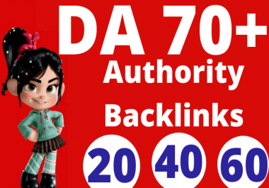 I will create manual backlinks da 70 plus high authority SEO dofollow
