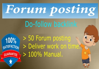I will provide do follow 70 High Forum posting