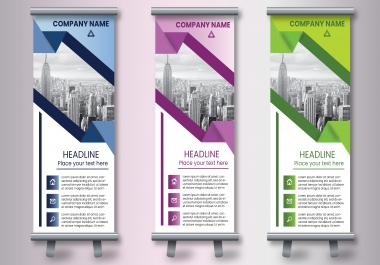 I can make eye-catching Roll-up banners within 24 hours