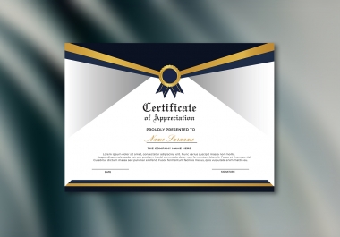 I can prepare diversity of Certificate designs within 24 hours