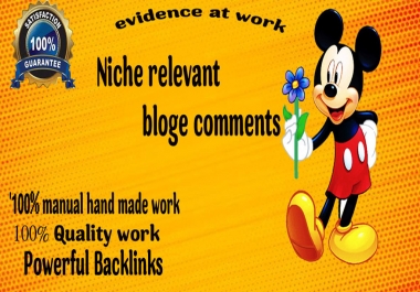 Get 40 High Quality Niche Relevant Blog comments Backlinks