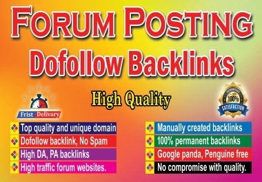 100 Dofollow Forum Posting Backlinks