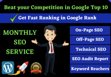 Rank On Google 1st Page Monthly SEO Service Full On-Page Optimization & Of-Page SEO