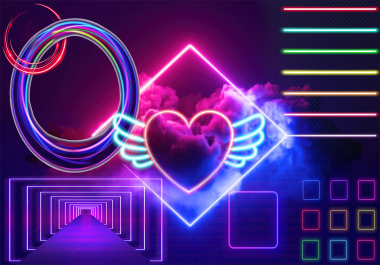 I will Design a custom realistic 3D neon light animated intro using your text,  logo or images.