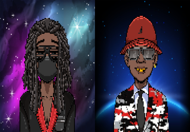 I will design a unique pixel character style NFT art collection
