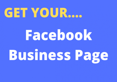 I will create or setup and optimize your Facebook Business Page with impressive design