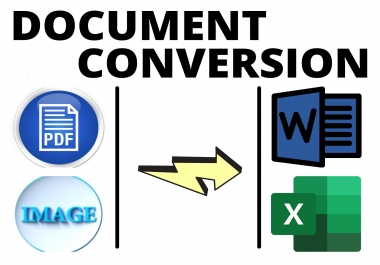 I will Convert pdf to excel or word & Image to Excel or word data entry