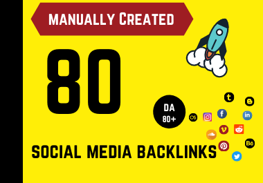 Manually created 80 Social Profile Backlinks