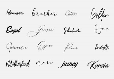 I will design handwriting,  scripted,  cursive,  handwritten,  typography,  signature logo