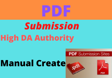 25 PDF Submission High Authority low spam score website permanent High DA backlinks