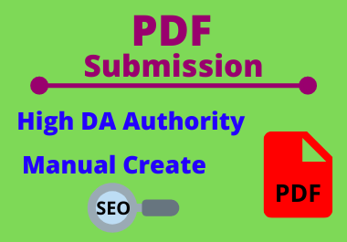 25 PDF Submission High authority low spam score permanent dofollow backlinks
