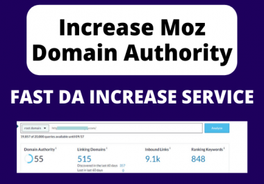 Increase Moz DA Domain Authority 50+ VERY FAST AND QUALITY WORK