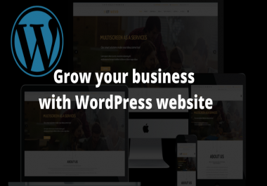 create professional and responsive wordpress website