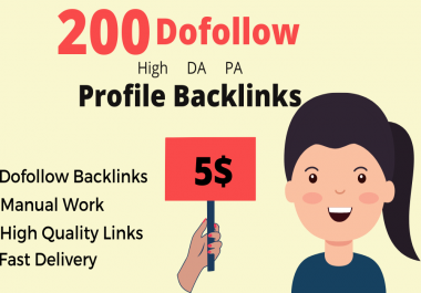 I will do 200 High-DA profile backlinks manually links
