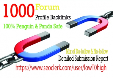 I Will Build 1000 High Authority Forum Profile Backlinks From Different Sites