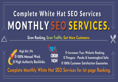 Ranking on 1st Page - Monthly SEO Service with HQ Authority Backlink - Affordable SEO Packages