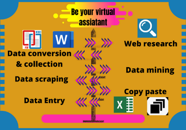 I will be your exclusive virtual assistant for data entry and typing work.