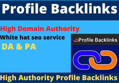 25 Profile Backlinks High Authority permanent Link Building dofollow
