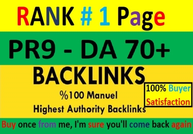 Handmade 25 PR9 - DA 70+ High Domain-Authority SEO backlinks