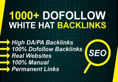 You will get 1000 Contextual SEO dofollow Backlinks For Google Top Ranking