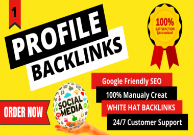 Manual 30 HQ Profile Backlinks on authority websites with white hat techniques