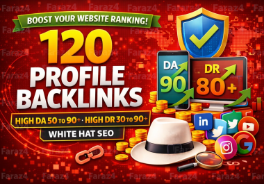 I will do 120 high da profile backlinks manually