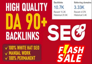 I will create 30 high quality dofollow SEO backlinks with high da 90 plus