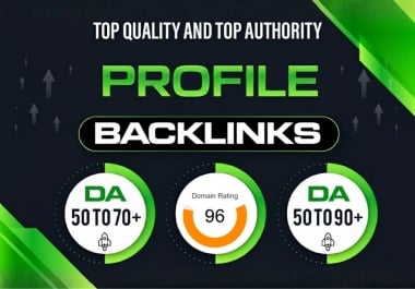 I will do 150 high da profile backlinks manually