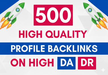 I will do 500 high da profile backlinks manually