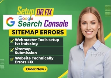 I will setup or fix google webmaster tools search console errors