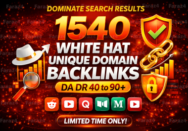 1540 Elite Unique Domain Backlinks with Diversified High-Authority SEO Campaign