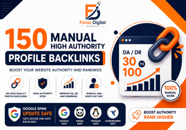 I will do 150 high da profile backlinks manually