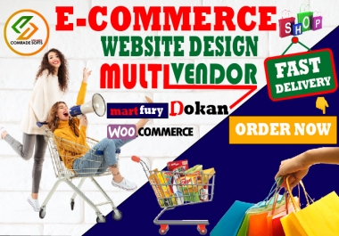 We will design multi vendor ecommerce wordpress website in 24 hours
