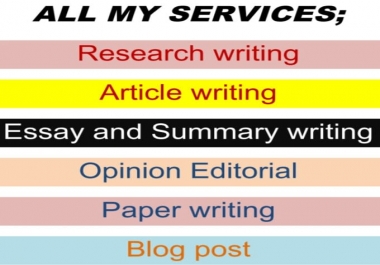 I will do advance article,  essay, summary and content writing