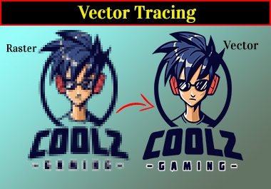 I will convert raster to vector,  vectorize,  redraw your logo
