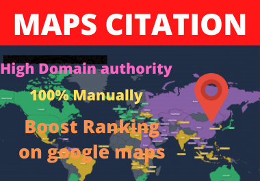 150 Maps citation high quality and manually work for local seo,  local business