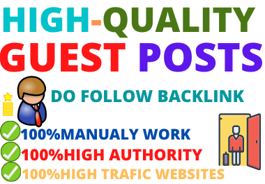 I will create 10 high-quality guest posts on the authority blog guest post
