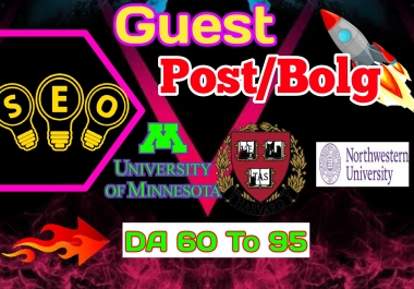 I will write and publish 25 guest post on high DA60 with do follow and no follow links to rank your