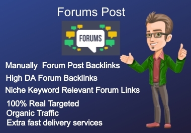 I Provide 100 HQ any Forum Posting Backlink For Easy Ranking Your Site