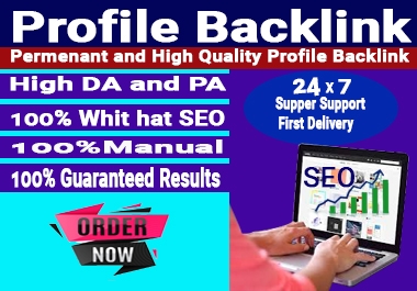 I Will Create 70 Manual & High-quality Profile Backlinks to Rank your website.