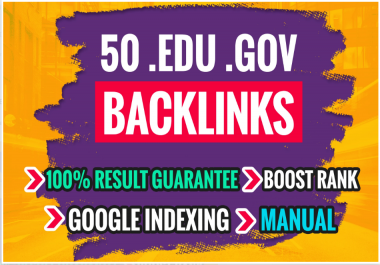 I Will Do 50 EDU GOV Backlinks For SEO Ranking