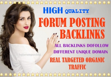 I will do forum backlinks posting high quality 90