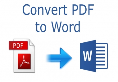 I will convert PDF documents to word