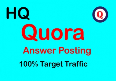 Guaranteed Promote your website 5 high quality Quora answer backlinks
