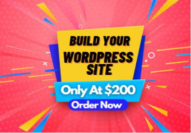 I will build your full WordPress website