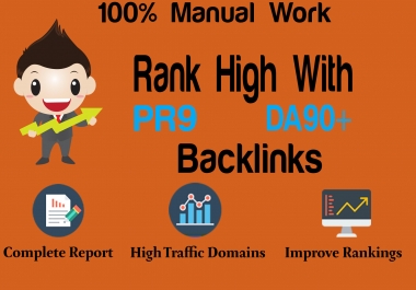 I will boost your rankings with high da backlinks,  high pr links