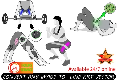 I will convert any image to detailed line art vector Facebook ads