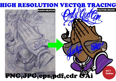 I will redraw,  vectorize logo, image, drawing in high resolution